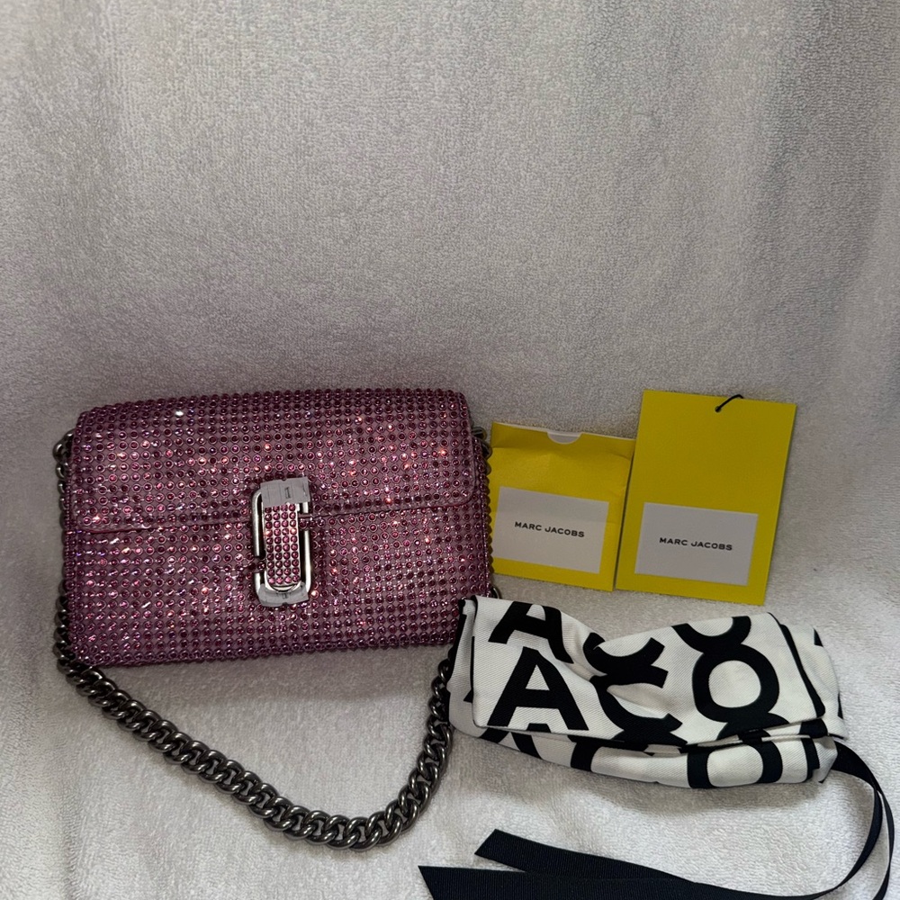 Marc Jacobs Sparkling Pink Rhinestone Crossbody Bag
